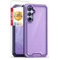 thumbnail image 1 of TJS for Samsung Galaxy A54 5G Phone Case, with Tempered Glass Screen Protector, Dual Layer Shockproof Rugged Hybrid Drop Protector Cover for Galaxy A54 5G (Purple), 1 of 10