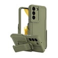 thumbnail image 1 of TJS for Samsung Galaxy S23 Plus Case, with Belt Clip Holster, Heavy Duty Military Grade Drop Protection Hard Phone Case with 360° Rotating Kickstand Clip for Galaxy S23 Plus (OD Green), 1 of 9