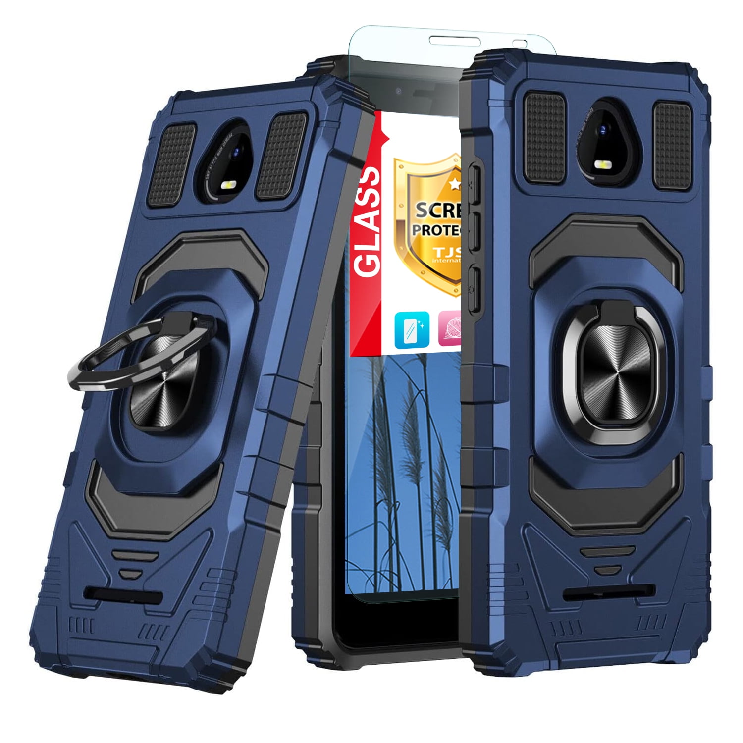 TJS for Schok Volt SV55 (SV55216) Phone Case, with Tempered Glass