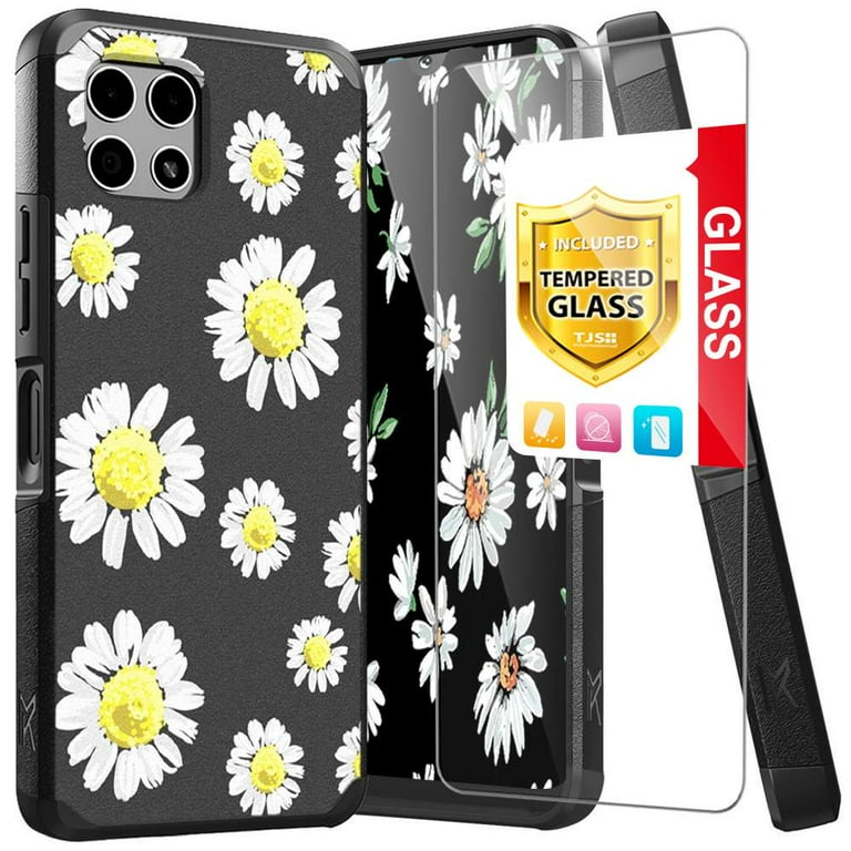 TJS for T-Mobile Revvl 5G Phone Case, with Tempered Glass Screen