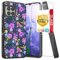 thumbnail image 1 of TJS for T-Mobile Revvl 7 Pro 5G Phone Case, with Tempered Glass Screen Protector, Dual Layer Hybrid Magnetic Support Shockproof Heavy Duty Cover (Mystical Floral Boom), 1 of 6