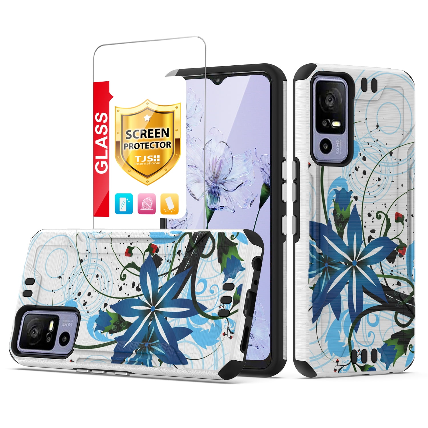  jioeuinly TCL 40 NXTPAPER 5G Case Compatible with TCL 40  NXTPAPER 5G Phone Case Cover [with Tempered Glass Screen Protector][Ring  Support][Golden Reflect Light] DJH-AX : Cell Phones & Accessories