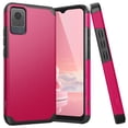 thumbnail image 1 of TJS Phone Case for TCL K11 T432W / TCL 502, Dual Layer Hybrid Magnetic Support Shockproof Heavy Duty Cover (Pink), 1 of 5