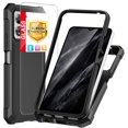 thumbnail image 1 of TJS for Boost Mobile Celero5G SC Phone Case, with Screen Protector, Full Body Protective Heavy Duty Hybrid Bumper Cover for Celero 5G SC (Black), 1 of 6