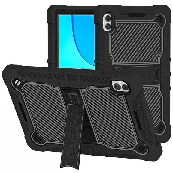 TJS for Celero 5G Tab Case, Heavy Duty Shockproof Protective Hybrid Kickstand Tablet Cover (Black)
