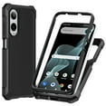 thumbnail image 1 of TJS for Cricket Debut S3 Phone Case, Full Body Protective Heavy Duty Hybrid Bumper Cover (Black), 1 of 5