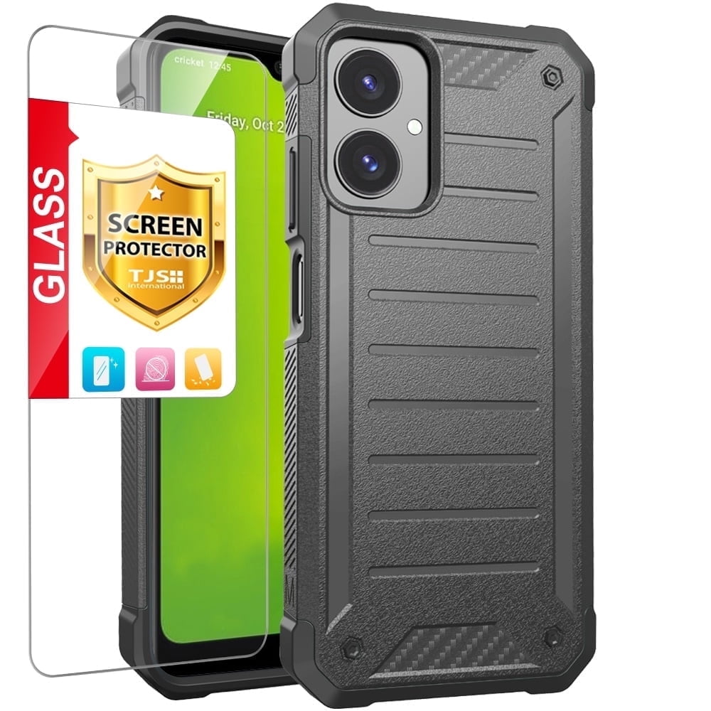 TJS for Cricket Icon 2026 / AT&T Propel 3 5G Phone Case, with Tempered ...