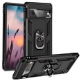 thumbnail image 1 of TJS for Google Pixel 7 Case, Impact Resistant Metal Ring Magnetic Support Kickstand Drop Protector Phone Cover (Black), 1 of 5