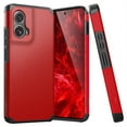 thumbnail image 1 of TJS for Motorola Moto Edge 5G 2024 Phone Case, Dual Layer Hybrid Magnetic Support Shockproof Heavy Duty Cover for Moto Edge 5G 2024 (Red), 1 of 5