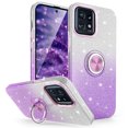 thumbnail image 1 of TJS for Motorola Moto Edge Plus 2023 Phone Case, Two Tone Shinny Glitter Metal Ring Magnetic Support Kickstand Cover for Moto Edge Plus 2023 (Purple), 1 of 6