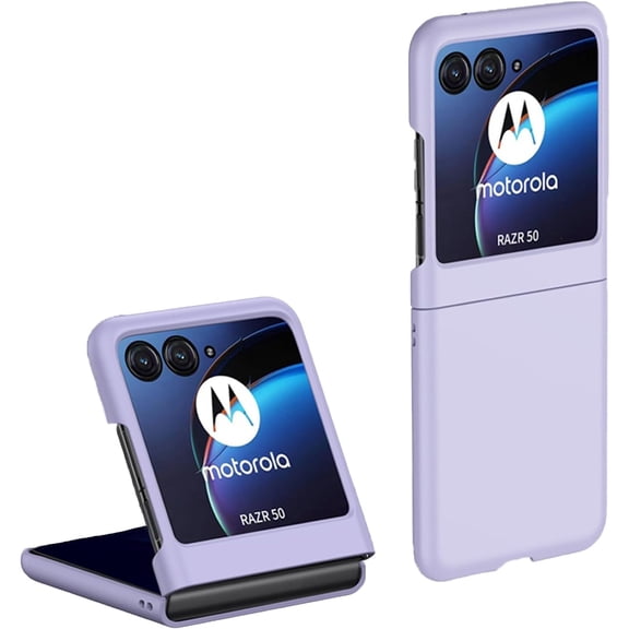 TJS for Motorola Razr Plus 2024 Phone Case, Slim Premium Painted Mate Finish Shockproof Cover for Moto Razr Plus 2024 (Purple)