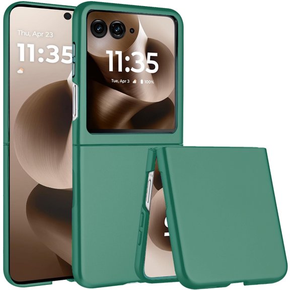 TJS for Motorola Razr Ultra 2025 Phone Case, Slim Matte Finish Protective Cover (Green)