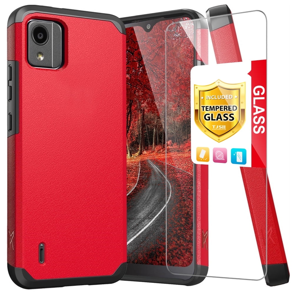 TJS Nokia C110 Case, Magnetic, Shockproof, Includes Screen