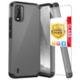 thumbnail image 1 of TJS for Nokia C210 Phone Case, with Tempered Glass Screen Protector, Magnetic Support Dual Layer Shockproof Drop Protection Impact Cover (Gray), 1 of 6