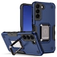 thumbnail image 1 of TJS for Samsung Galaxy S22 Plus Phone Case, Metal Ring Magnetic Support Kickstand Military Protector Bumper Phone Cover (Blue), 1 of 8