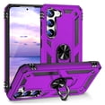 thumbnail image 1 of TJS for Samsung Galaxy S23 Plus Phone Case, Impact Resistant Metal Ring Magnetic Support Kickstand Drop Protector Cover for Galaxy S23 Plus (Purple), 1 of 6