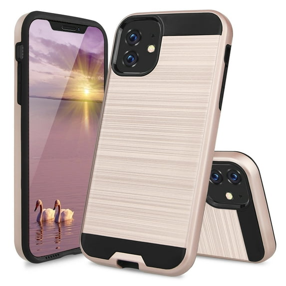 TJS for Samsung Galaxy S23 Ultra Phone Case, Dual Layer Brushed Finish Hard Inner Layer Armor Cover for Galaxy S23 Ultra (Pink)