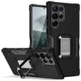 thumbnail image 1 of TJS for Samsung Galaxy S23 Ultra Phone Case, [Military Grade] Heavy Duty Magnetic Support Ring Kickstand Cover for Galaxy S23 Ultra (Black), 1 of 6