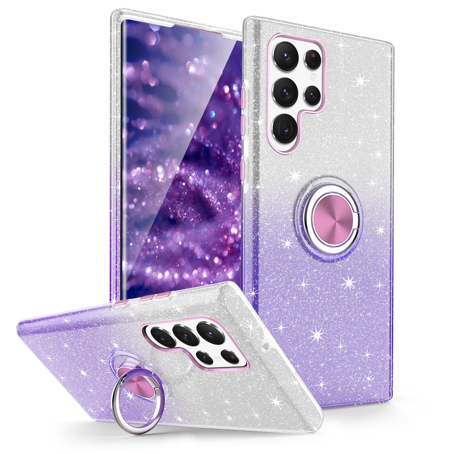 Wholesale Glittery Powder Design Electroplating TPU Phone Case with Metal  Kickstand [Built in Magnetic Metal Sheet] for Xiaomi Mi 10 Pro / Mi 10 -  Purple from China