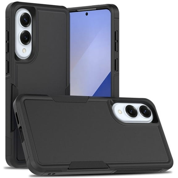 TJS for Samsung Galaxy S25 Edge Phone Case, Heavy Duty Rugged Shockproof Full Body Protection Cover for Samsung S25 Edge (Black)