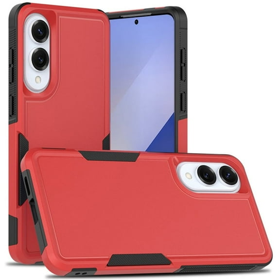 TJS for Samsung Galaxy S25 Edge Phone Case, Heavy Duty Rugged Shockproof Full Body Protection Cover for Samsung S25 Edge (Red)