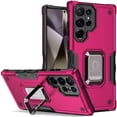 thumbnail image 1 of TJS for Samsung Galaxy S25 Ultra Phone Case, [Military Grade] Heavy Duty Magnetic Support Ring Kickstand Cover for Galaxy S25 Ultra (Hot Pink), 1 of 7