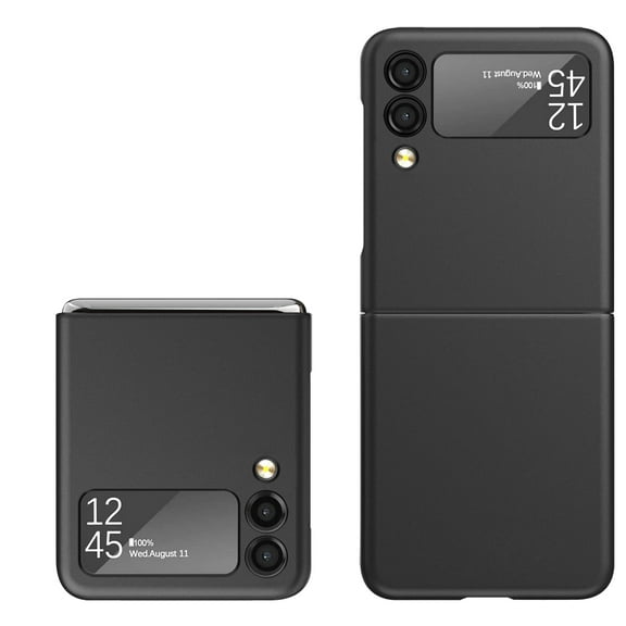 TJS for Samsung Z Flip6 Phone Case, Slim Matte Finish Protective Cover for Samsung Z Flip 6 (Black)