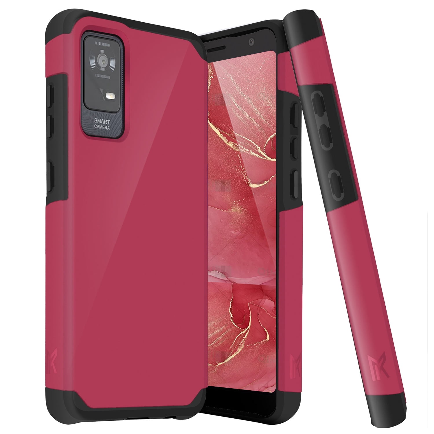 TJS for TCL ION X / ION V / 40Z Phone Case, Magnetic Support Dual Layer Drop Protection Impact Rugged Armor Cover (Red) TJS for TCL ION X / ION V / 40Z Phone Case, Magnetic Support Dual Layer Drop Protection Impact Rugged Armor Cover (Red)
