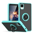 thumbnail image 1 of TJS for TCL ION Z Phone Case, 360 Degrees Rotating Metal Ring Magnetic Support Kickstand Cover (Light Blue), 1 of 6