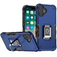 thumbnail image 1 of TJS for iPhone 16 Plus Phone Case, [Military Grade] Heavy Duty Magnetic Support Ring Kickstand Cover (Blue), 1 of 3