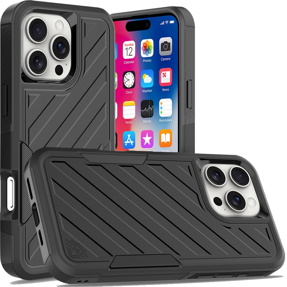 TKJSQ Protective Case for iPhone 16 Pro - Black