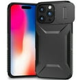 thumbnail image 1 of TJS for iPhone 16 Pro Phone Case, Slide Camera Cover Shockproof TPU+PC Lens Protection Cover (Black), 1 of 5