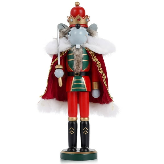 TJT Christmas Nutcrackers, 12 inch Nutcracker Decorations, Wooden Nutcracker Soldier Ornaments Collectible Xmas Figures Decor Gift Indoor Red