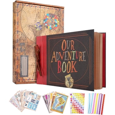 DIY Adventure Book, 25*20cm Scrapbook Memory Album, Extra Blank Pages ...