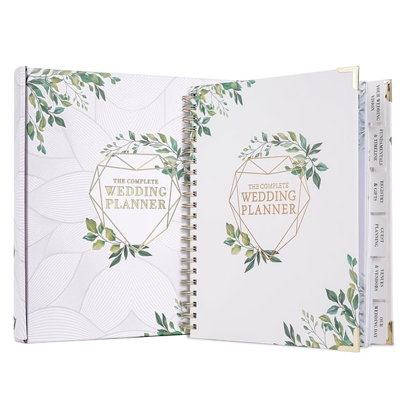 TJT Wedding Planner Book and Organizer, 188 Pages Wedding Planner Book, Bridal Planning Binder with Countdown Calendar, Bride Gifts