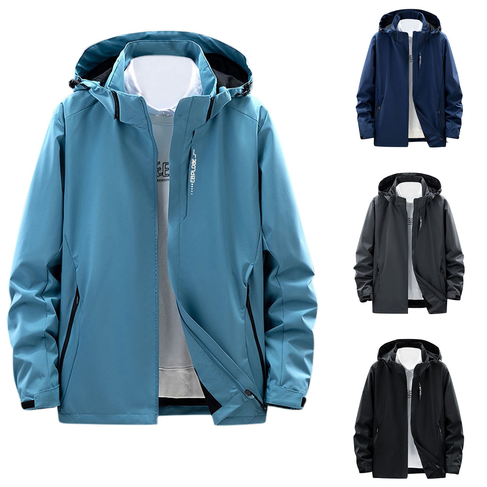 TJUJUSO Men's Winter Coats Snow Jackets Water Resistance With Hood Warm ...