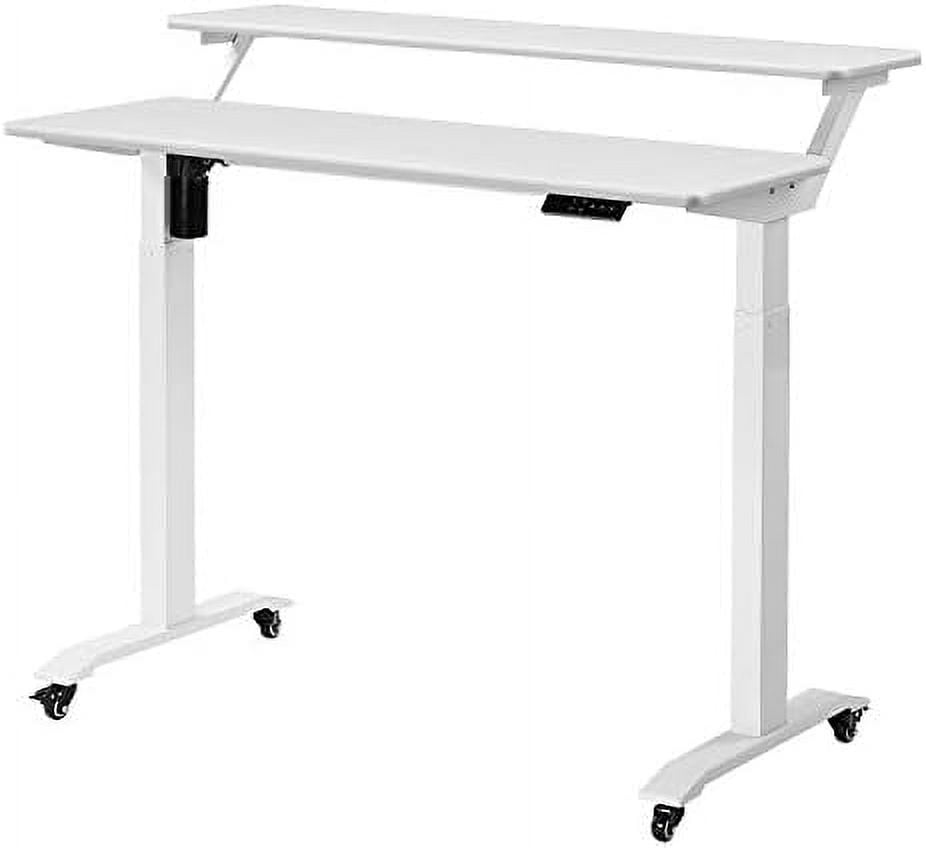 TJUNBOLIFE - 2 Tier Electric Height Adjustable Standing Desk Electric ...