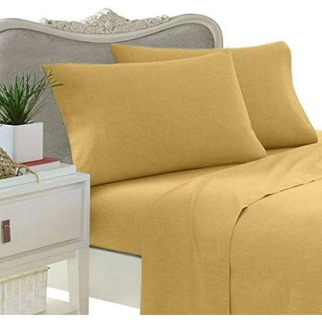 TJUNBOLIFE 4 Piece Luxurious 1500 Thread Count Cal King Size Siberian