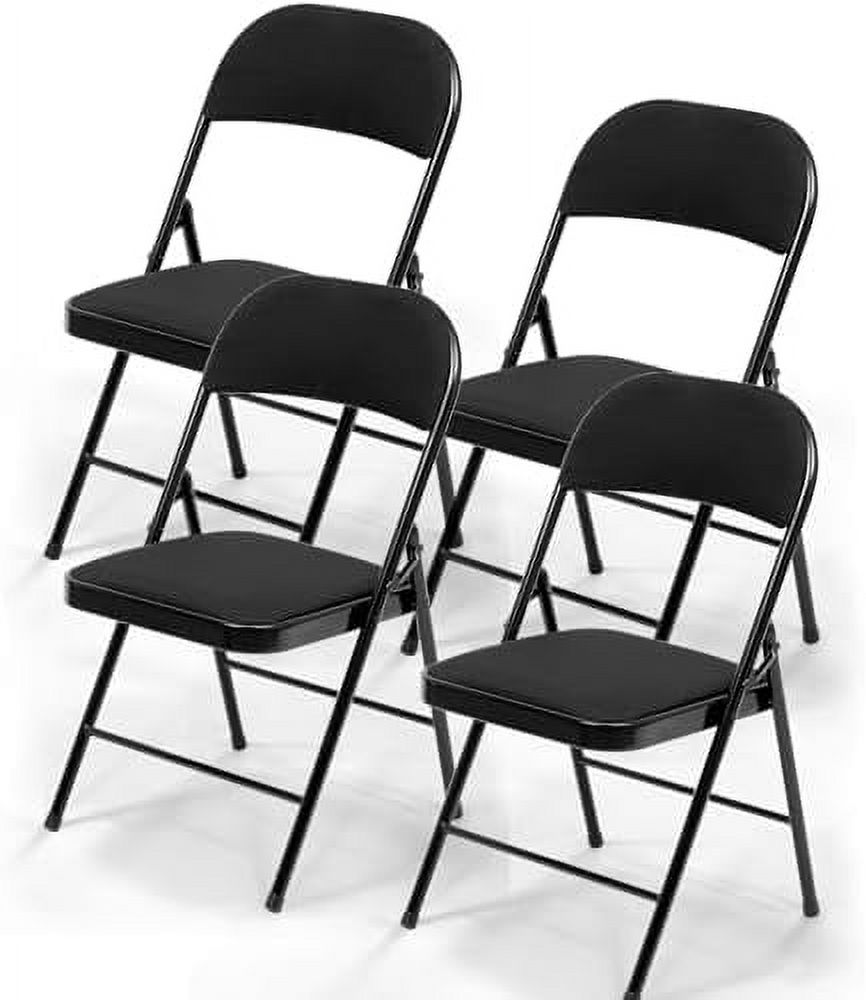 TJUNBOLIFE 6 Pack Fabric Padded Folding Chairs for Home Office Wedding Party Indoor Outdoor