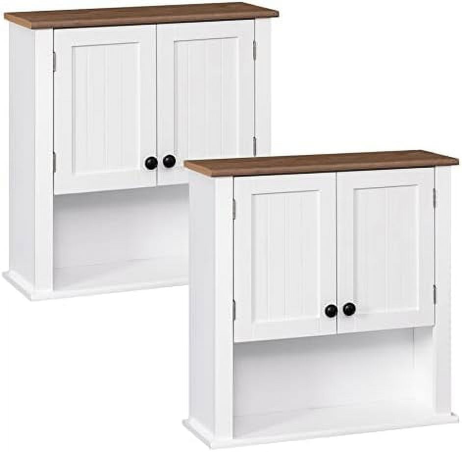 TJUNBOLIFE Bathroom Wall Wood Medicine with 2 Doors