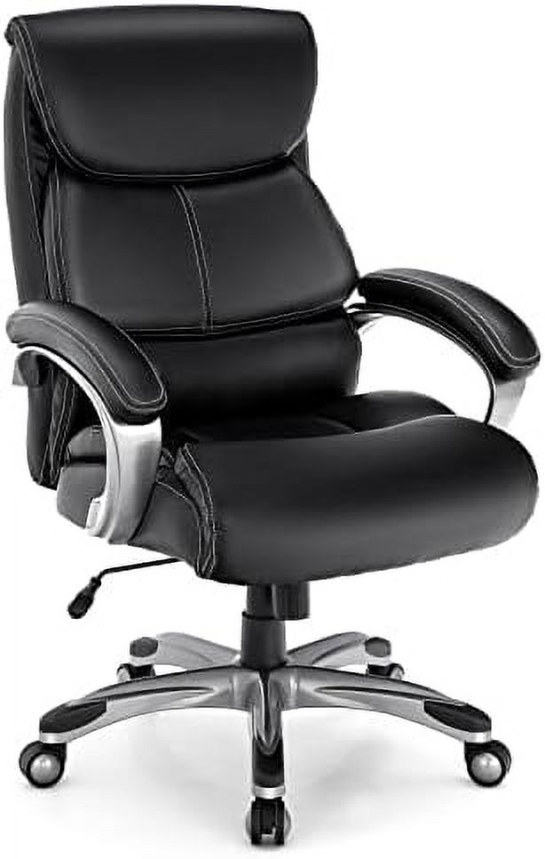 TJUNBOLIFE Big and Tall Leather Office Chair 400lbs Executive Office