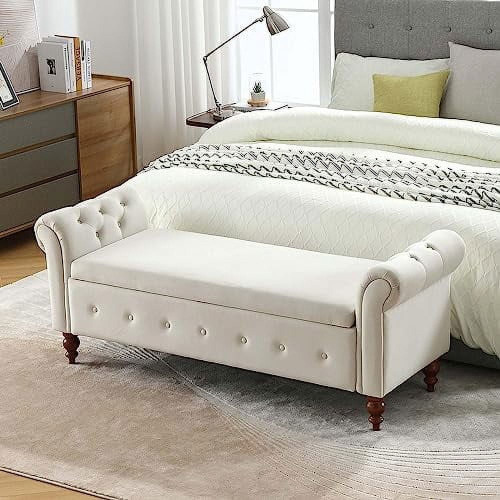 TJUNBOLIFE Black Bench for Bedroom End of Bed Bench King Size 65 inch