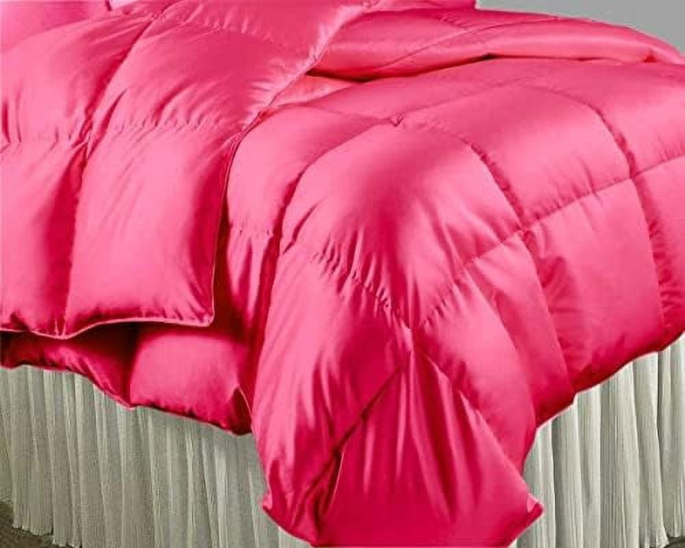 TJUNBOLIFE California King Comforter Set Satin Silk Hot Pink 600 GSM 3 ...