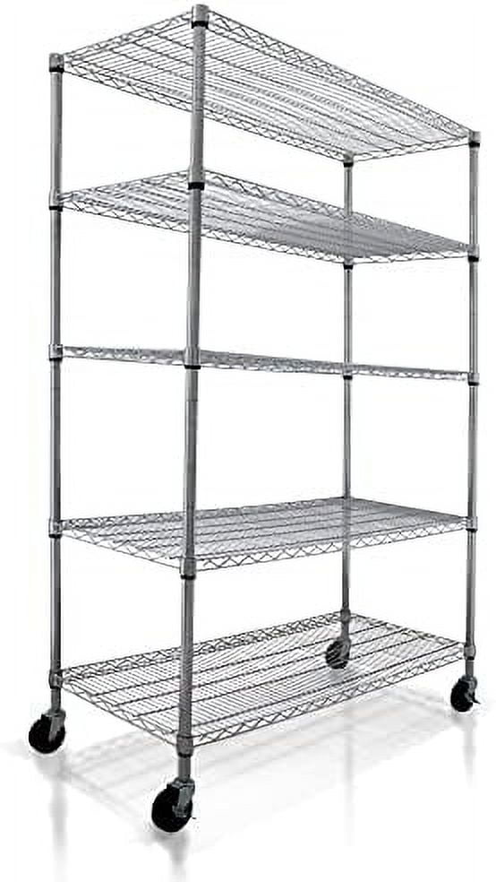 TJUNBOLIFE Crescent Gray 48 x 18 x 76 4000 LBS Metal Shelves for with