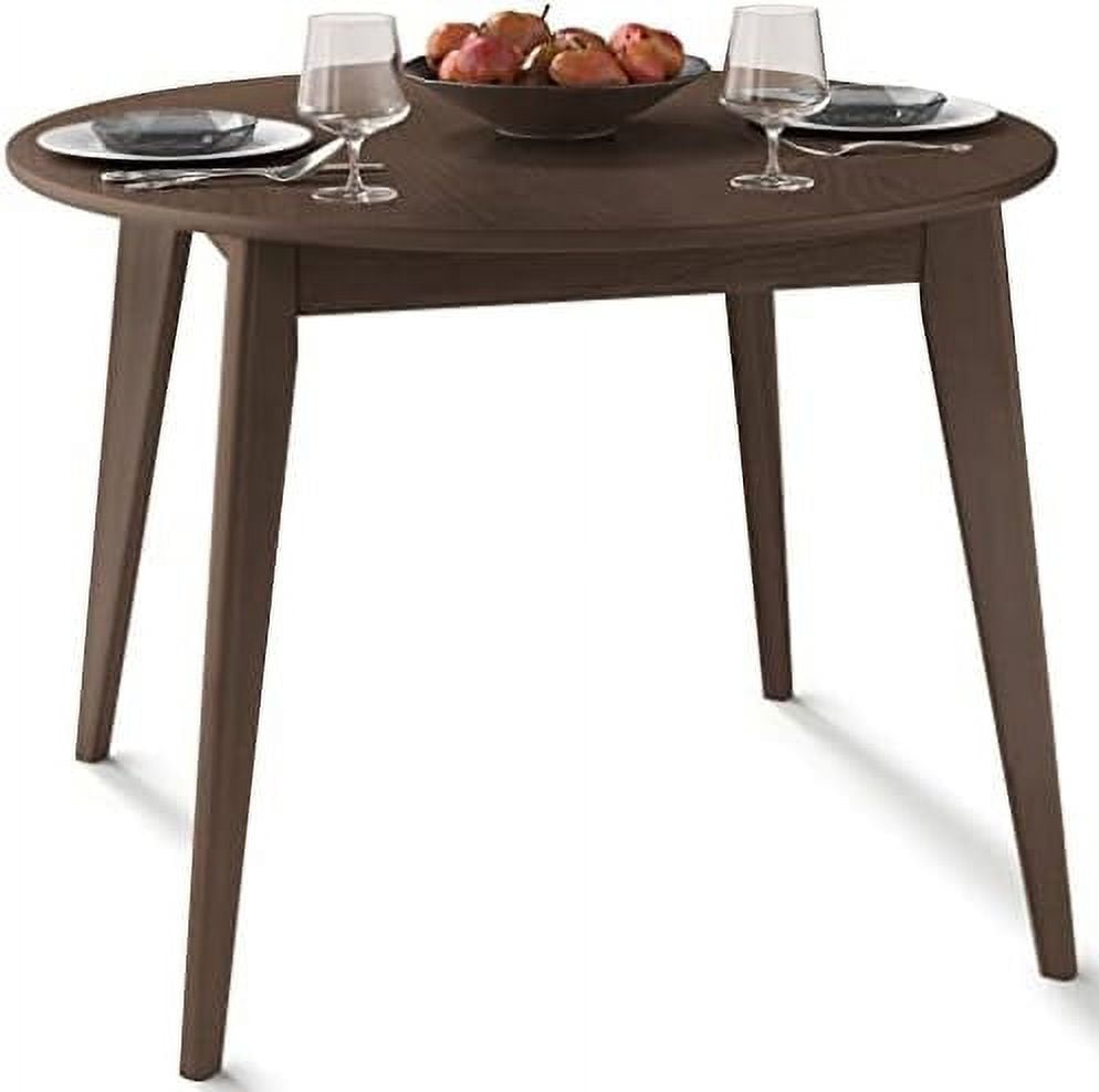 TJUNBOLIFE DAIVA Orion Round Dining Table for 4 Person Birch Solid