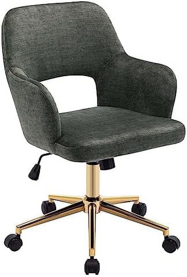 TJUNBOLIFE Duhome Home Office Desk Chair with Wheels Fabric Adjustable