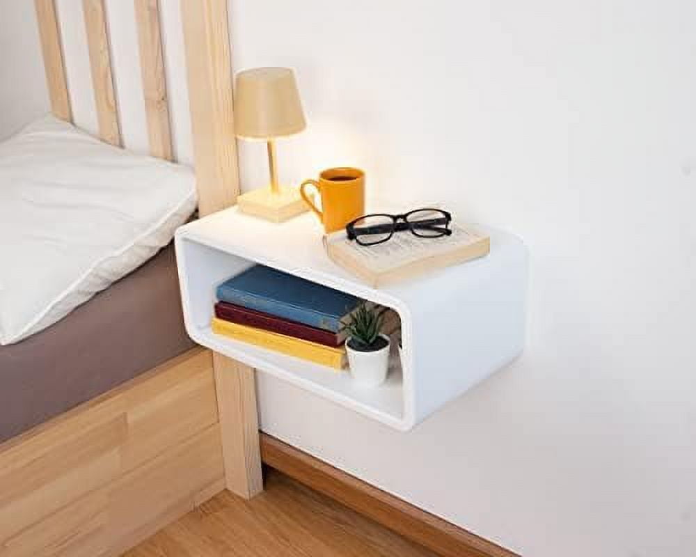 TJUNBOLIFE Floating Nightstand Wooden Bedside Tables Nightstand