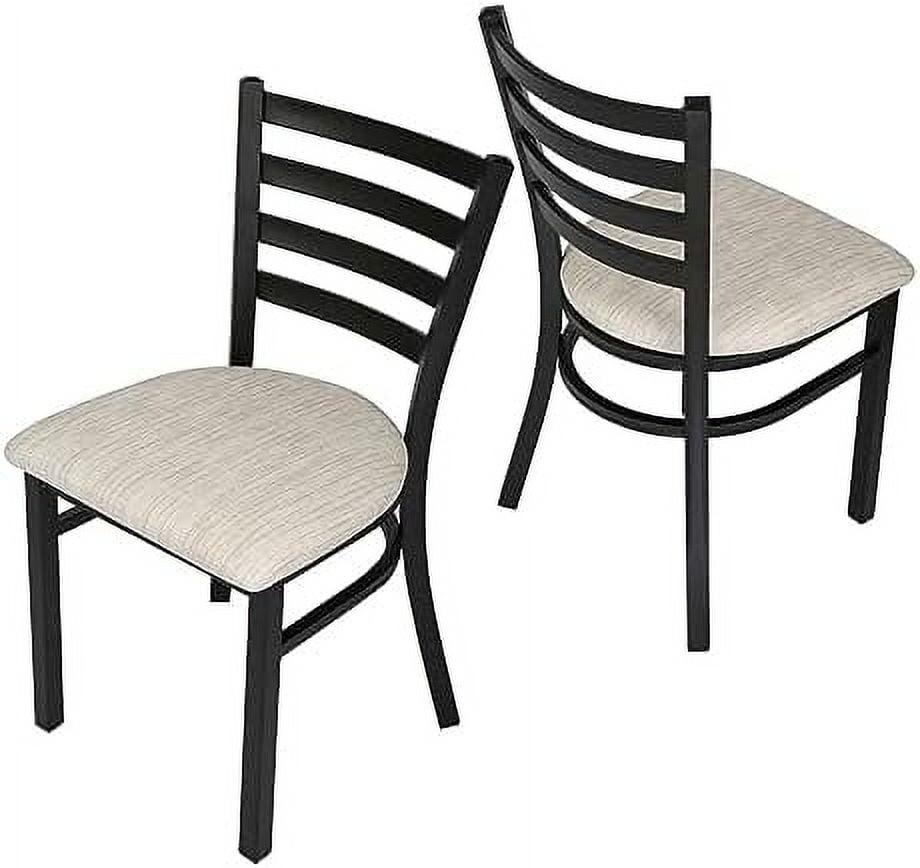 TJUNBOLIFE Heavy Duty Metal Dining Room Chair Upholstered Vinyl Leather