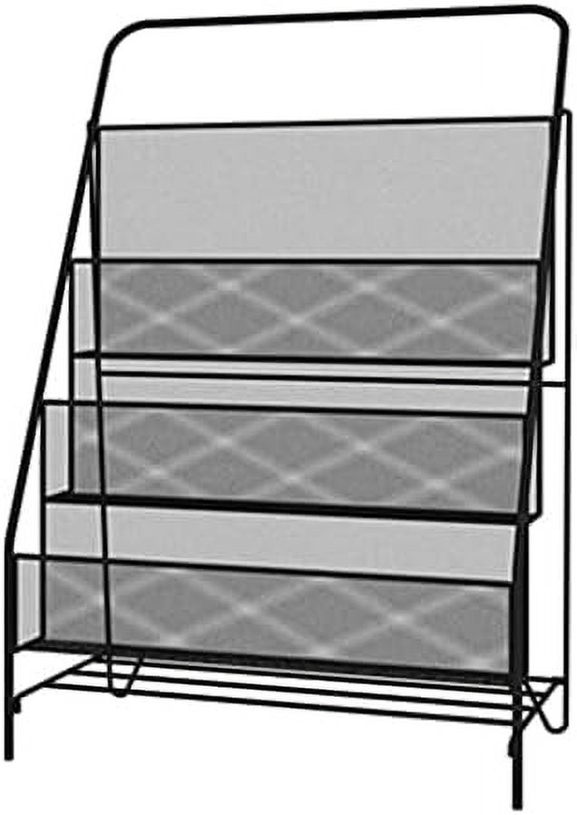 TJUNBOLIFE Large Space Wrought Iron Books Newspapers and Magazines