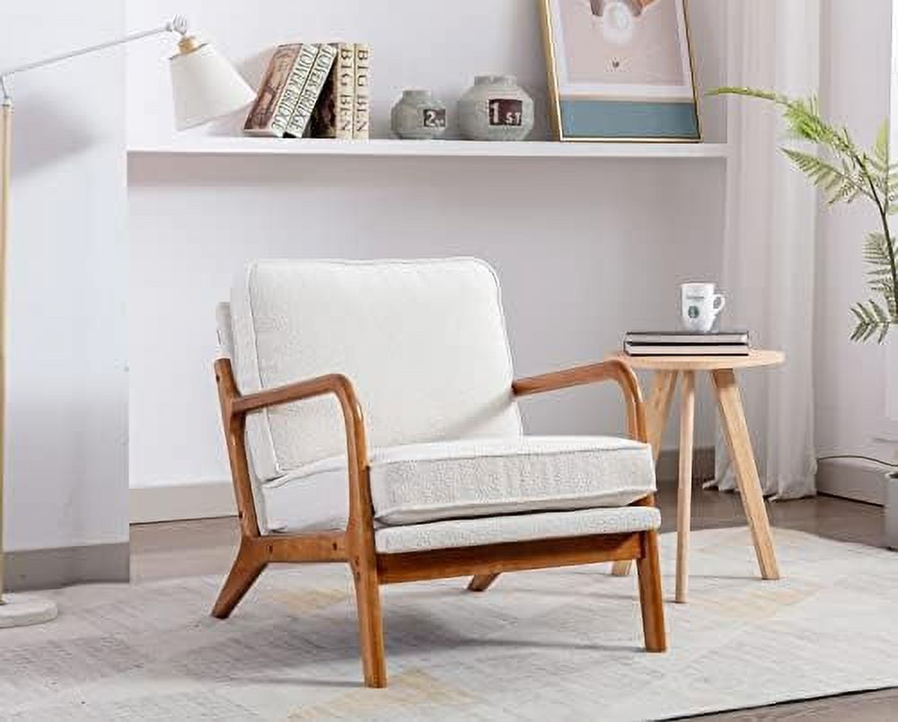 TJUNBOLIFE Mid Century Accent Chair Set of 2 Comfy Upholstered Lounge